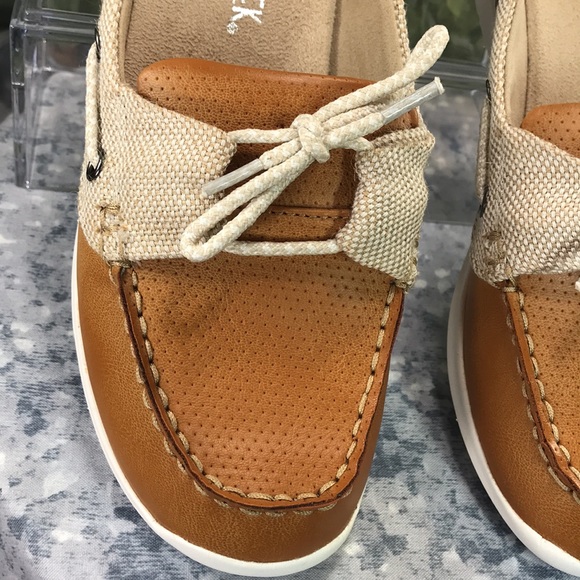 Falls Creek Tessa Caramel Mule Deck Casual Shoes WMS 6M ☀️Like Brand New☀️ - Picture 3 of 10